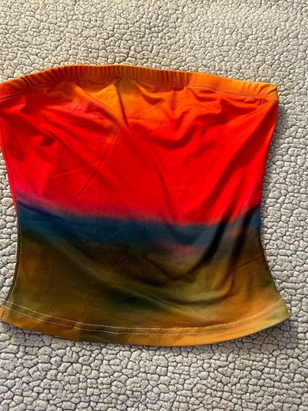 Shein -- tropical colors, tube top, crop top, Womens XS